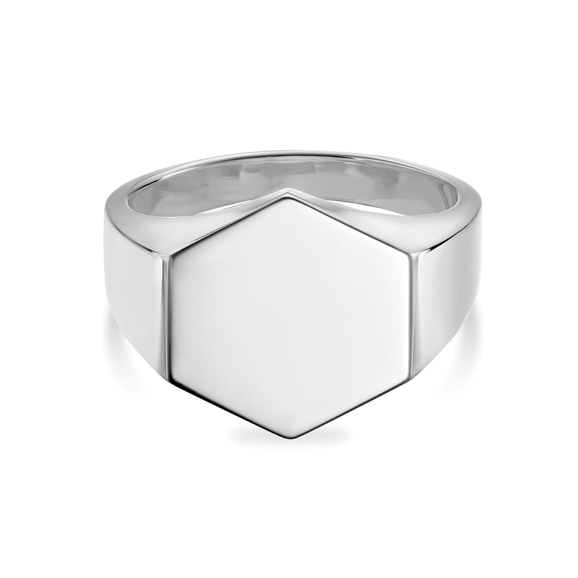 Silver Bee Chic Signet Ring